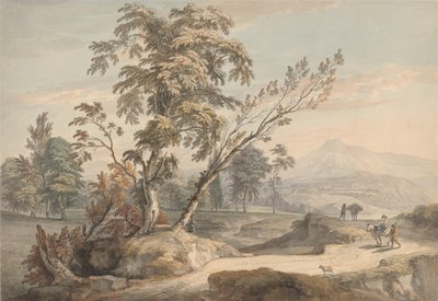 Paisaje italianizante con viajeros n.º 2 de Paul Sandby